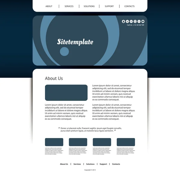 Diseño del sitio web con círculos — Vector de stock