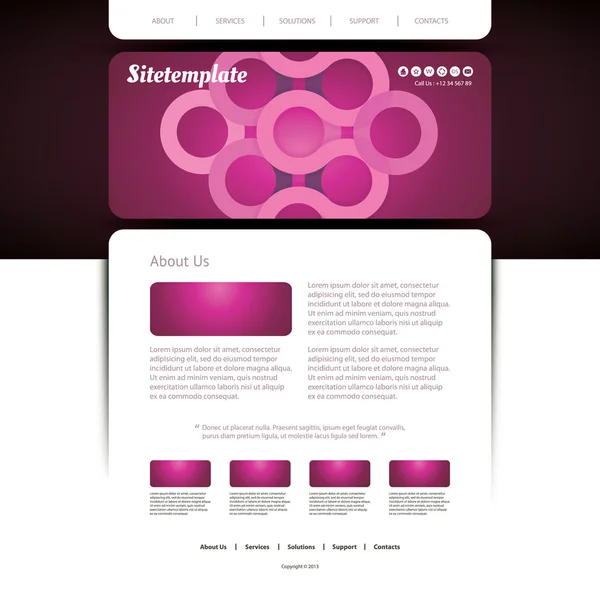 Soyut başlığı ile Web sitesi tasarımı — Stok Vektör