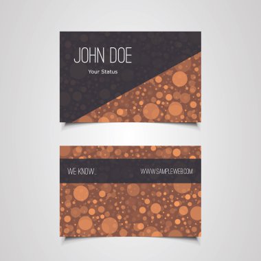 Tasarım kartvizit şablonuna soyut halkalar