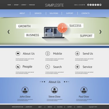 iş - borsa, haber, grafik Web sitesi şablonu