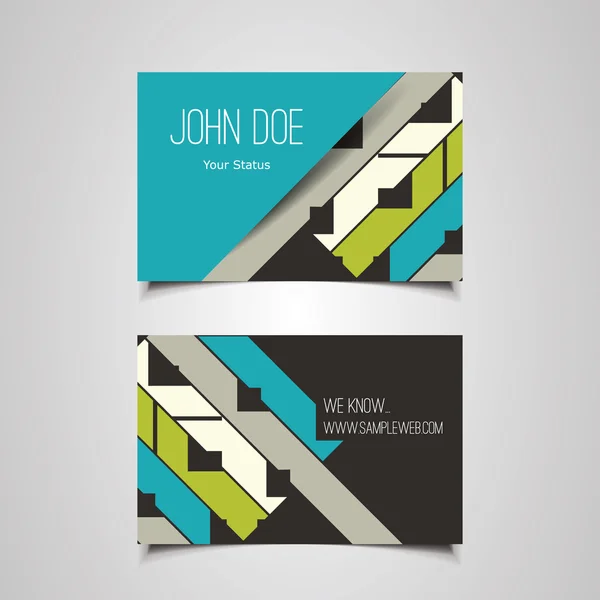 Business card design con sfondo astratto — Wektor stockowy