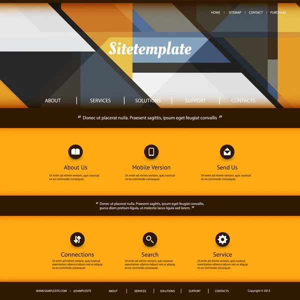Plantilla de sitio web con diseño de patrón abstracto — Archivo Imágenes Vectoriales