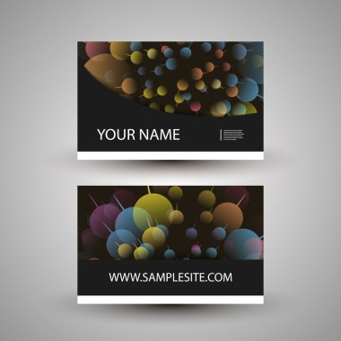 Kartvizit şablonuna soyut desen yuvar