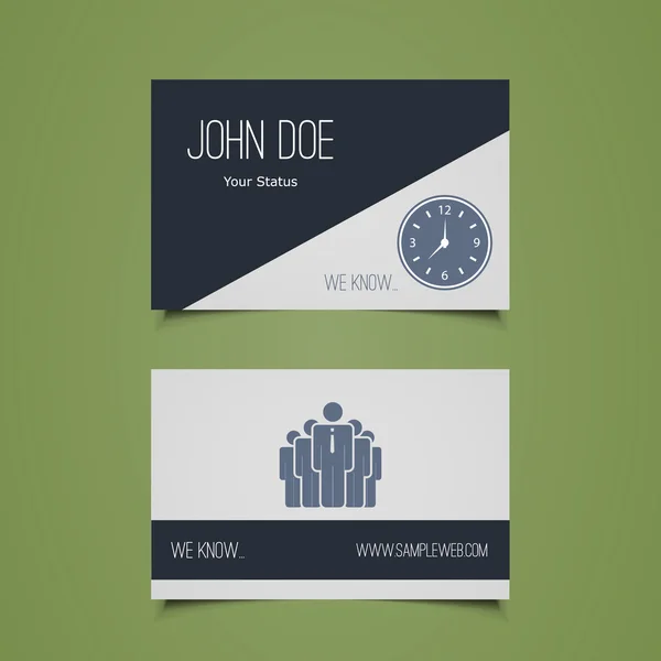 Business Card Template - Corporate Identity Design — Stock Vector