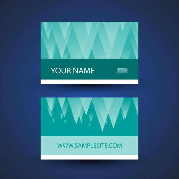 Visitenkartenvorlage mit abstraktem blauen Hintergrund — Stockvektor