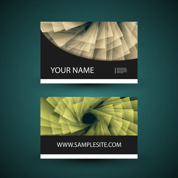 Modèle de carte de visite avec design coloré abstrait — Image vectorielle