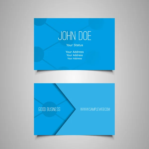 Sjabloon voor visitekaartjes met abstracte blauwe achtergrond추상적인 푸른 백그라운드와 더불어 비즈니스 카드 템플릿 — Stockvector