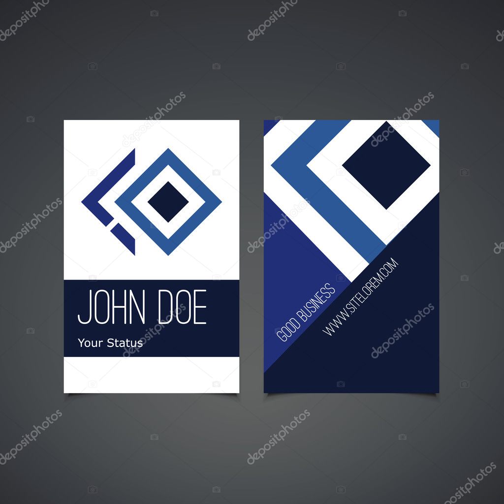 Abstract Colorful Modern Styled Vertical Business Card Template Creative Design - Illustration in Freely Editable Vector Format