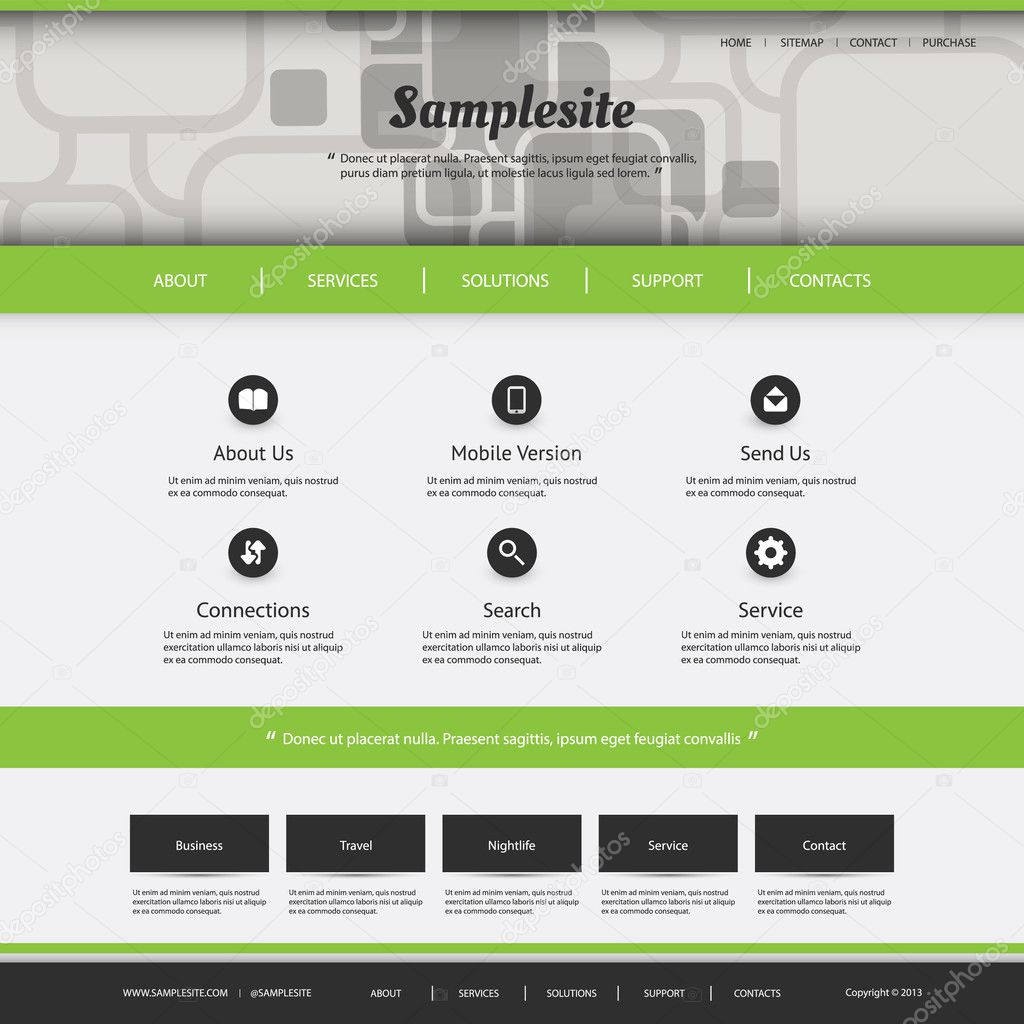 Website Template with Squares Pattern - Design for Your Business