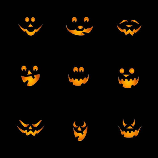 Fundo de abóboras de Halloween — Vetor de Stock