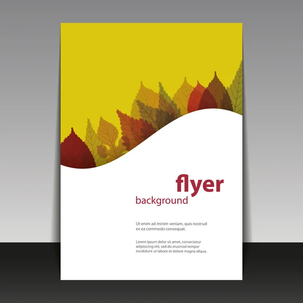 Flyer oder Cover Design - Herbstblätter — Stockvektor