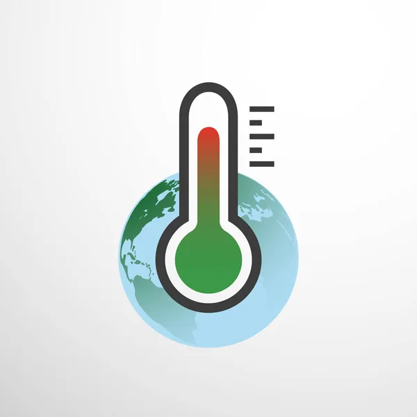 Globale Erwärmung Klimawandel Ökologische Probleme Flat Vector Design Konzept Mit — Stockvektor