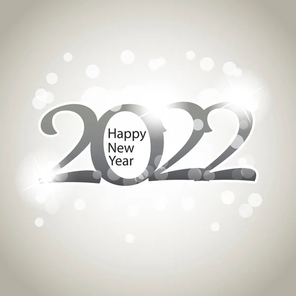 Sparkling Silver Grey New Year Card Cover Background Design Template — Stock Vector