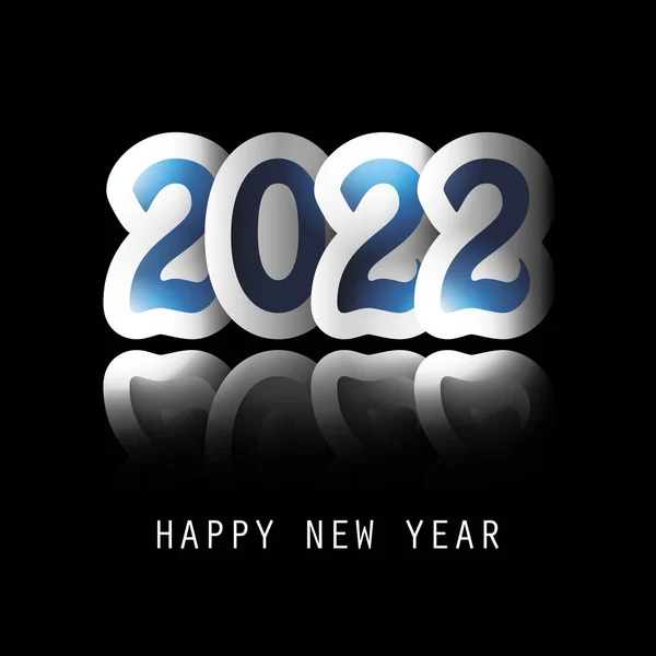 Best Wishes Σκούρο Νέο Έτος Χαιρετισμός Card Background Design 2022 — Διανυσματικό Αρχείο