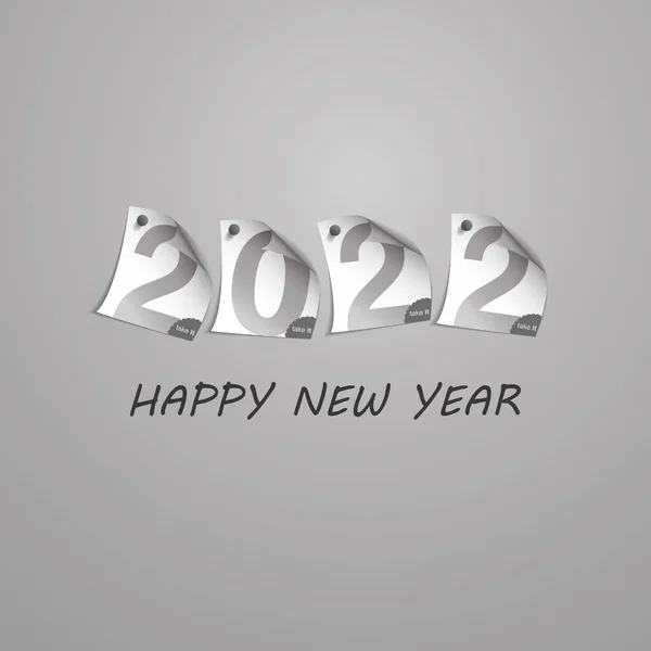 Best Wishes Abstract Silver Grey New Year Card Template Design — Διανυσματικό Αρχείο