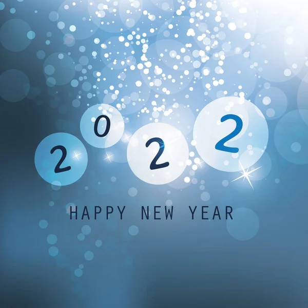 Mejores Deseos Blue Abstract Modern Style Happy New Year Tarjeta — Vector de stock