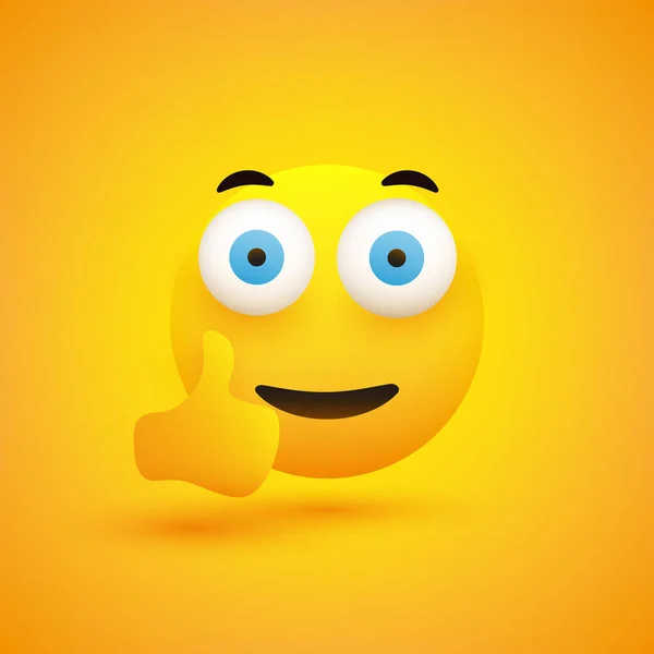 Sorpreso Sorridente Emoji Con Pop Out Occhi Spalancati Che Mostrano — Vettoriale Stock
