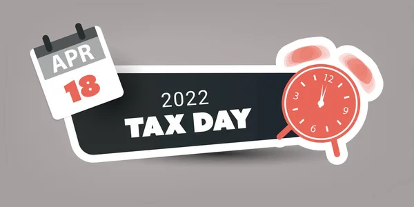 Tax Day Reminder Concept Banner Voor Web Design Usa Tax — Stockvector