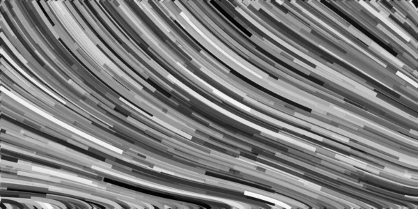 Modèle Rayures Courbes Noir Blanc Foncé Fond Abstrait Généré Numériquement — Image vectorielle