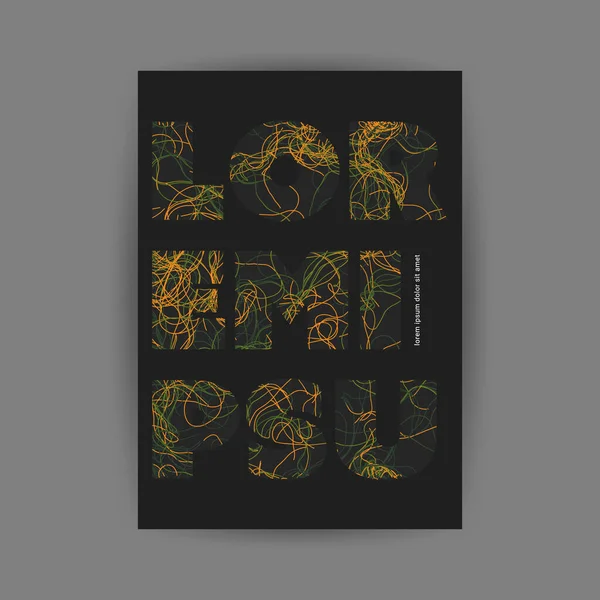 Современный Стиль Абстрактный Флаер Дизайн Обложки Вашего Бизнеса Темным Цифровым — стоковый вектор