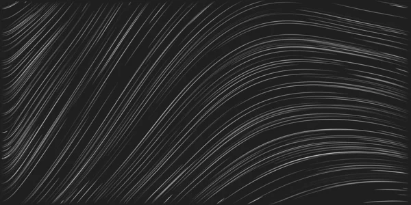 Dark Black White Curving Flow Stripes Pattern Digitally Generated Abstract — стоковий вектор