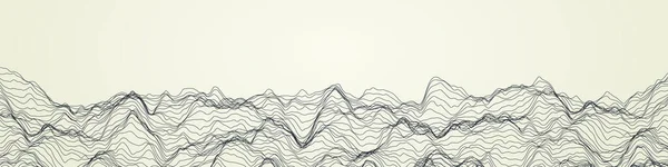 Schwarz Und Weiß Moderner Stil Wellen Transparent Futuristisch Findlinge Oberfläche — Stockvektor
