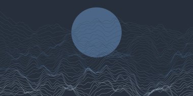 Dark Blue Modern Style Wyle Şeffaf Fütüristik 3D Değişken Yüzey, Soyut Minimalist Fantezi Alanı - Üç Boyutsal Dijital Üretim Sanatı, Düzenlenebilir Vektör Arkaplan Tasarımı