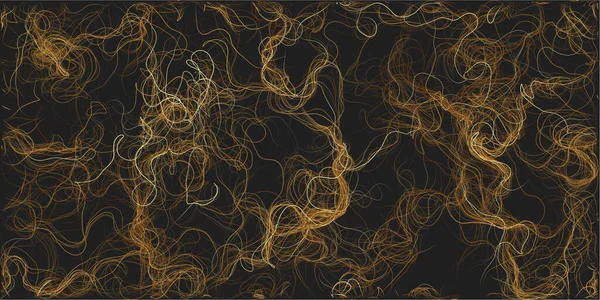 Abstraktes Geometrisches Hintergrunddesign Modernen Stils Goldenes Fließend Kurviges Linienmuster Dunkle — Stockvektor