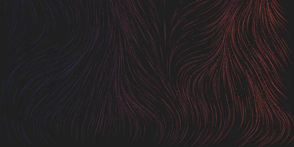 Líneas Curvas Movimiento Color Marrón Oscuro Flujo Energía Espacio Cielo — Archivo Imágenes Vectoriales