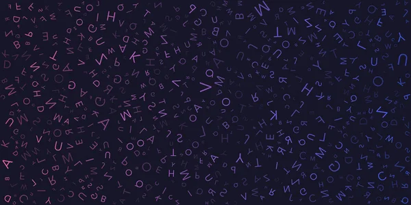 Various Colorful Random Letters Pattern Texture Background Design Element Editable — Stock Vector
