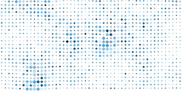 色彩斑斓的部分散斑斑斑斑斑斓的三维微光波状图案 具有随机化大小的正方形以及蓝色和灰色变化的色彩 几何拼图纹理生成艺术 矢量背景设计 — 图库矢量图片