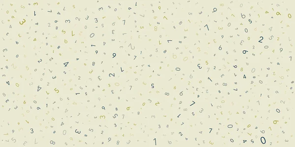 Divers Motifs Nombres Colorés Placés Aléatoirement Dimensionnés Orientés Texture Arrière — Image vectorielle