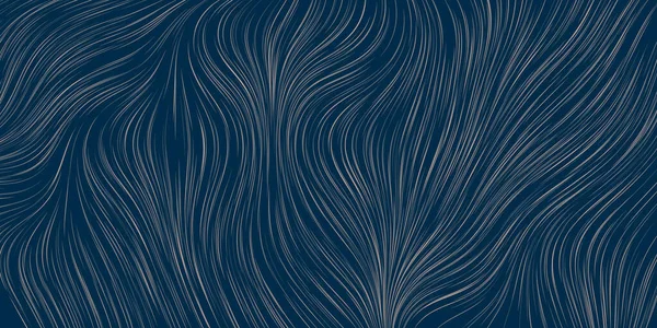 Blaue Und Graue Bewegung Fließender Teilchenstrom Krümmung Wellige Linien Digital — Stockvektor