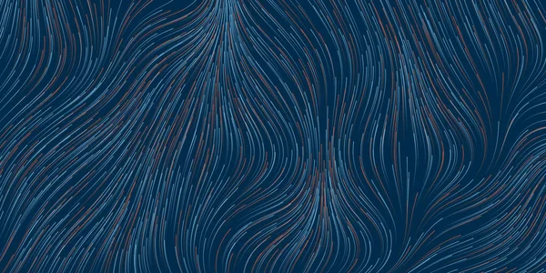 Movimiento Azul Rojo Flujo Flujo Brillante Partículas Curvas Líneas Onduladas — Archivo Imágenes Vectoriales