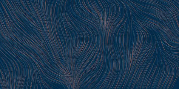 Blaue Und Rote Bewegte Fließende Glühende Teilchenströme Krümmungen Wellige Linien — Stockvektor