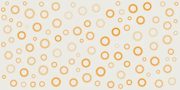 Veel Kleurrijke Willekeurig Geplaatst Sized Orange Flowers Pattern Moderne Stijl — Stockvector