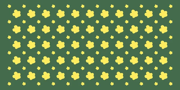 Řádky Žlutých Květin Ročník Styl Textury Bezešvé Květinové Vzory Pozadí — Stockový vektor