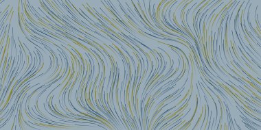 Grey, Blue and Green Moving, Flowing Stream of Partiticles in Curving, Wavy Lines - Dijital Oluşturulmuş 3B Soyut Arkaplan Tasarımı, Düzenlenebilir Vektör Biçiminde Üretici Sanat