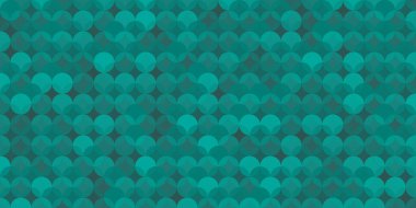 Abstract Dark Green Spotted Pattern - Overlapped Geometric Mosaic Texture, Generative Art, Vector Background