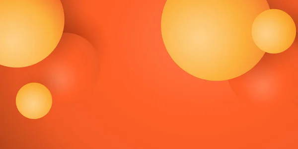Orange Red Balls Modern Style Minimalist Abstract Background Design Template — стоковый вектор