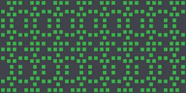 レトロなグリーンの繰り返しの正方形のパターン ダークブラウンの背景にテクスチャ 編集可能なベクトル形式のデザイン要素 — ストックベクタ