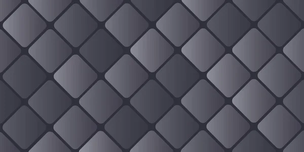 Grigio Scuro Mattonelle Quadrati Rotondi Modello Geometrico Mosaico Astratto Ampia — Vettoriale Stock