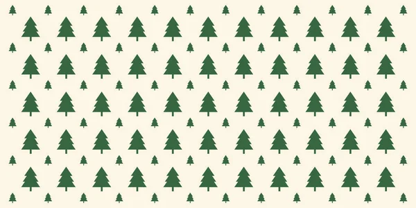 Seamless Pine Trees Texture Vector Background Design — стоковый вектор