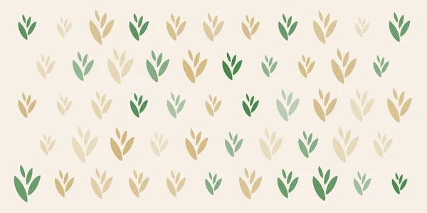 Lignes Feuilles Colorées Plantes Texture Style Vintage Fond Motif Élément — Image vectorielle