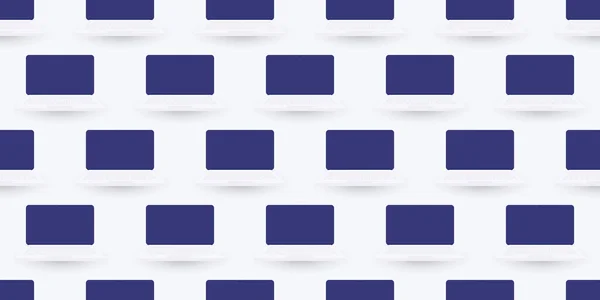 Lots Simple Minimalist Laptops Pattern Background Design Wide Scale Texture — ストックベクタ