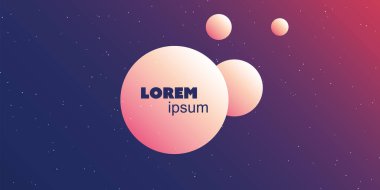 Pembe 3D Yıldızlı Gece Gökyüzü Arkaplanı - Modern Stil Minimalist Soyut Arkaplan, Düzenlenebilir Vektör Biçiminde Çoklu Amaçlı Tasarım Şablonu