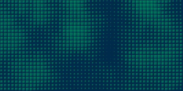 Abstract Dark Green Blue Wavy Surface Pattern Random Sizes Sqaures — Stockvektor