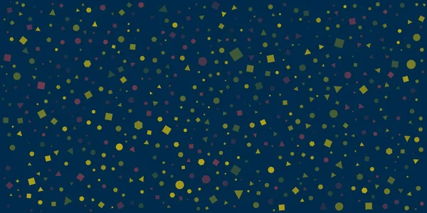 Motif Abstrait Coloré Clairsemé Carrés Taches Triangles Avec Des Tailles — Image vectorielle