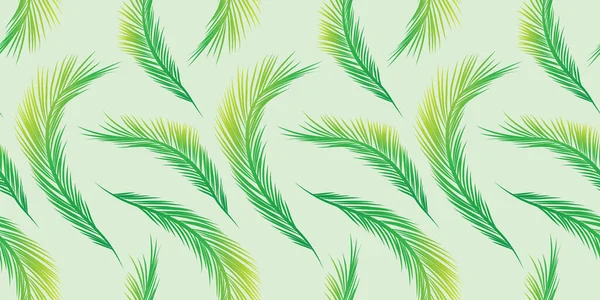 Pattern Background Green Palm Leaves Illustration Editable Vector Format — Stock Vector