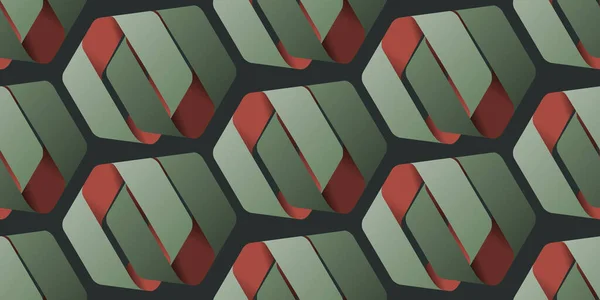 Abstract Background Repeating Retro Style Γεωμετρικά Πλαίσια Από Κορδέλα Folded — Διανυσματικό Αρχείο